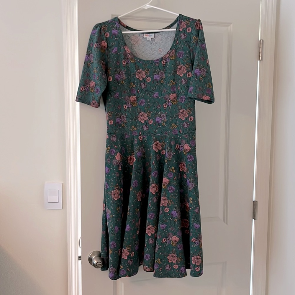 LuLaRoe Floral Dress, Midi, Size XL